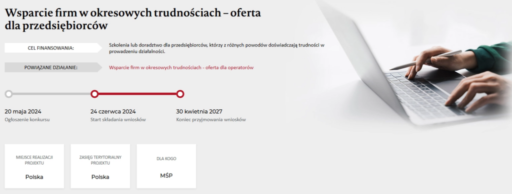 Wsparcie firm w okresowych trudnościach to jedna z możliwości, aby skorzystać ze szkoleń z dofinansowaniem