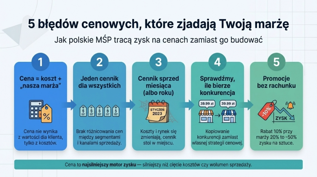 5 błędów cenowych, które zjadają Twoją marżę
